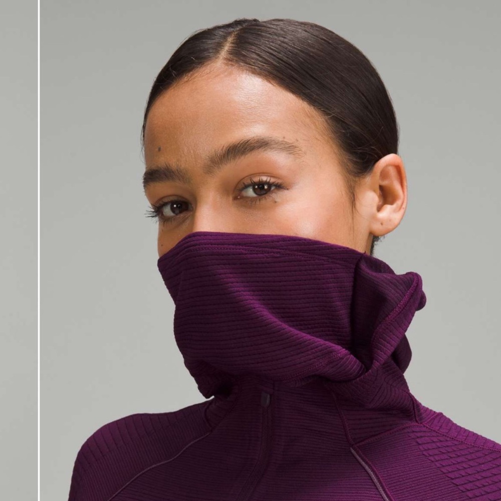 Lululemon Ventscape Hooded Balaclava Long Sleeve Dramatic Magenta Size 2 - Picture 2 of 11